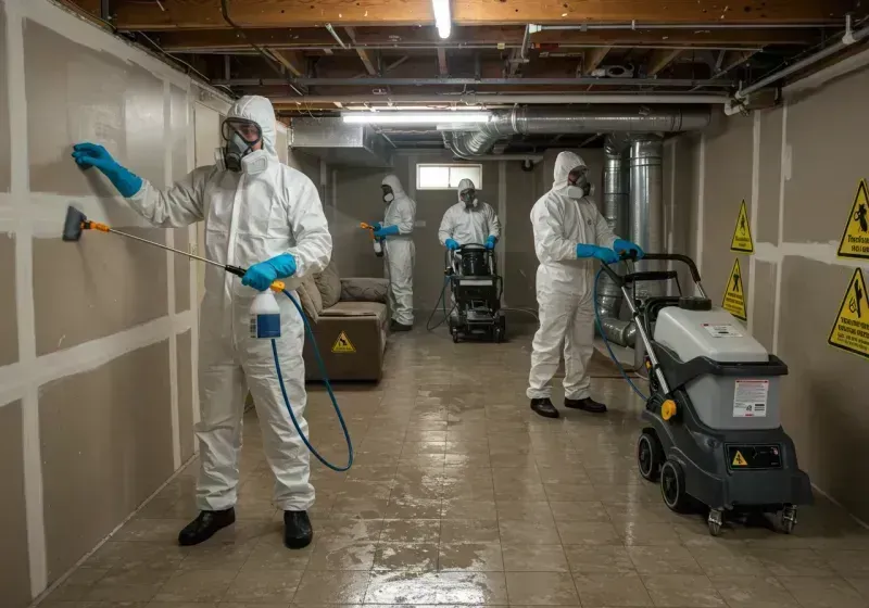 Basement Moisture Removal and Structural Drying process in Sweetwater, TX